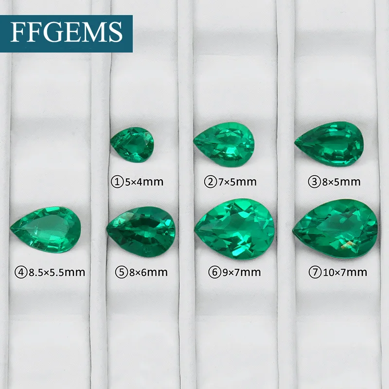 Женское кольцо с изумрудом VVS CCE, зеленое свободное кольцо с крупным камнем в форме капли, незаводского изготовления, в лабораторном стиле, 1 шт.