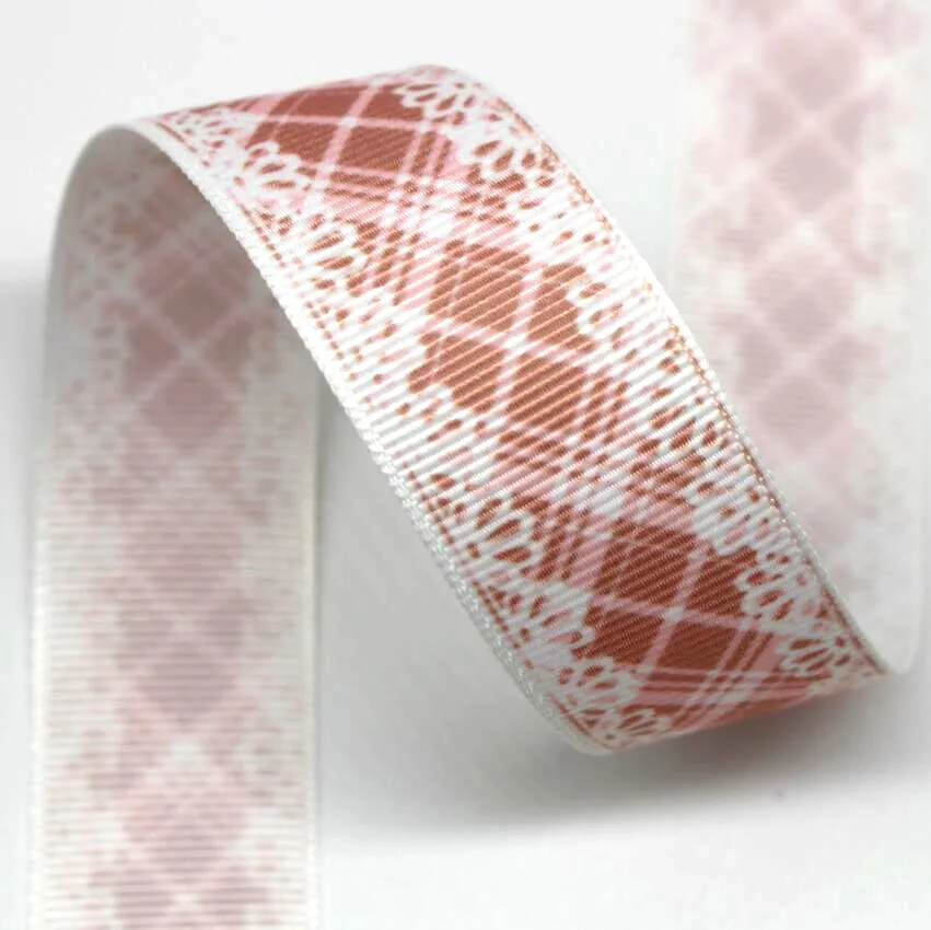 9 Новинка, 1 '25 мм, клетчатая кружевная лента, 10 ярдов, ручная работа, материал, тиара, бант для волос, подарочная упаковка, бант, корсажная лента - Цвет: 9