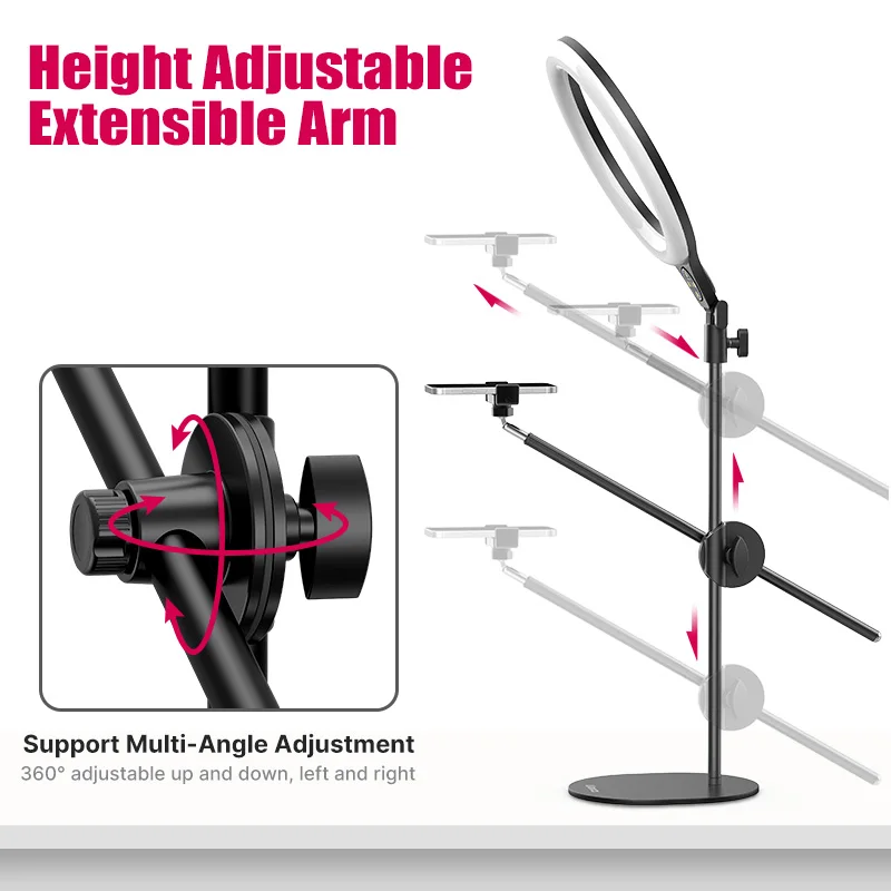 Ulanzi для рабочего стола селфи кольцо светильник с регулируемым держателем