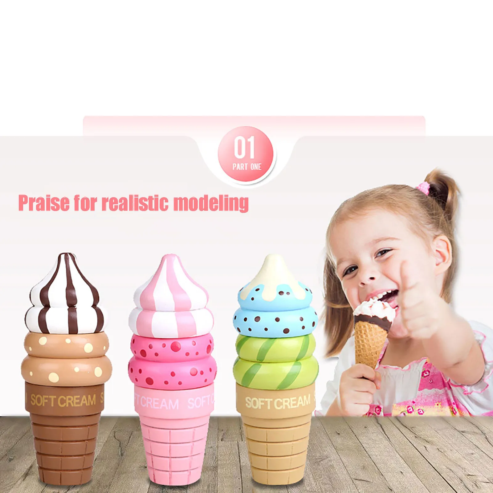 

Play House Toys Magnetic Chocolate Strawberry Ice Cream Toy Gifts For Children Creative Simulation Ice Cream Toy
