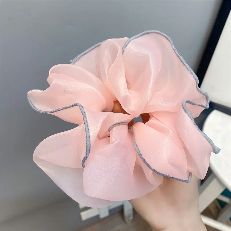 

Корейский шифоновый круглая модная Женская эластичная повязка для волос резинка разноцветная повязка для волос для девочек заколка для ко...