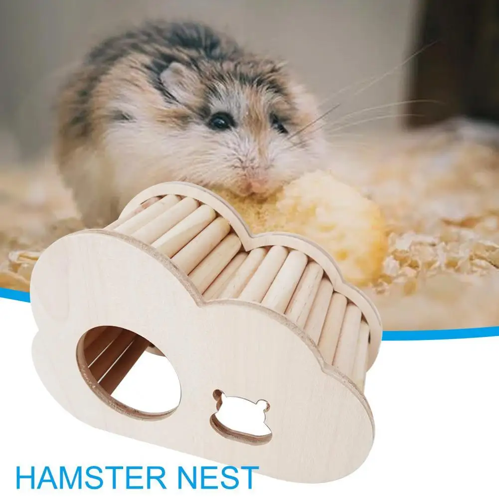 Деревянное гнездо для хомяка защита от укусов экологически чистый аксессуар
