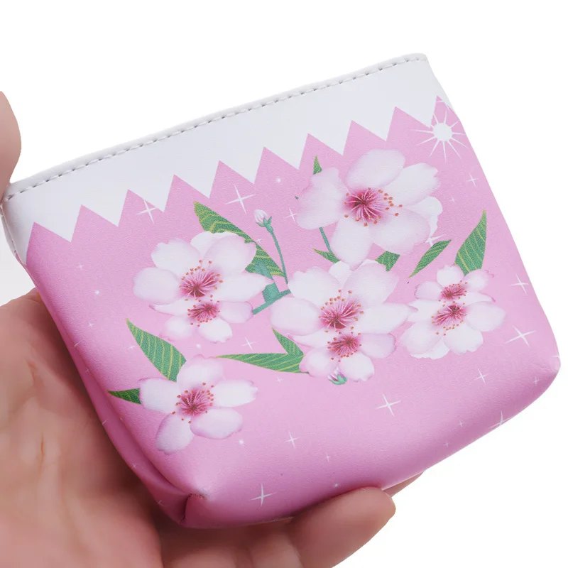 Новинка квадратный Кошелек из искусственной кожи на молнии с цветочным рисунком