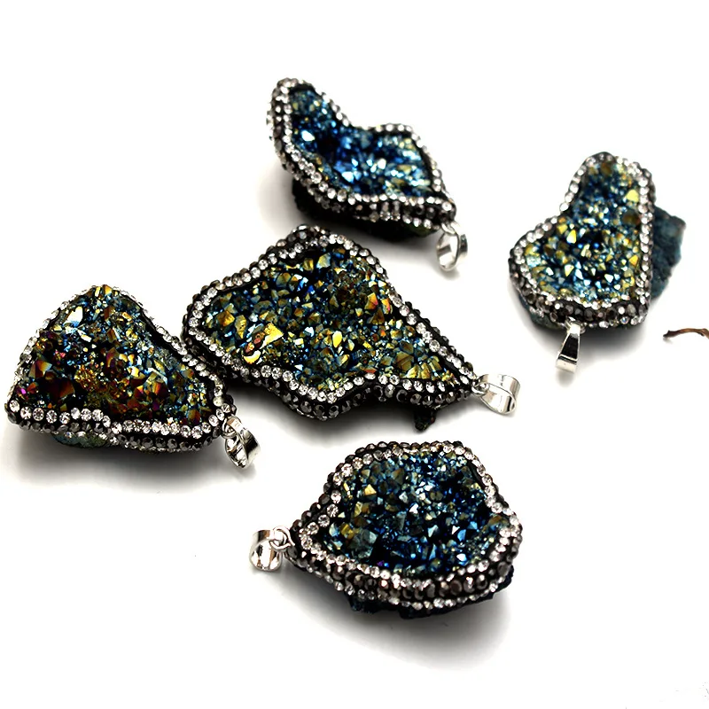 Натуральный оникс кластеры красочные каменные подвески с ювелирных изделий DIY