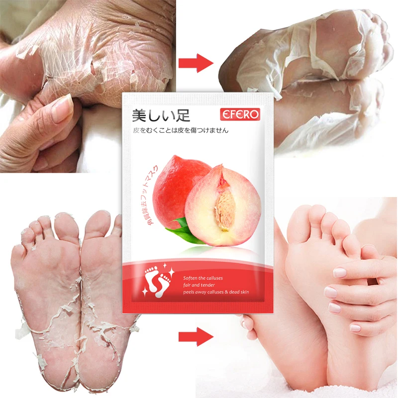 4 шт./2 упаковки маска для ног персикового цвета увлажняющие накладки