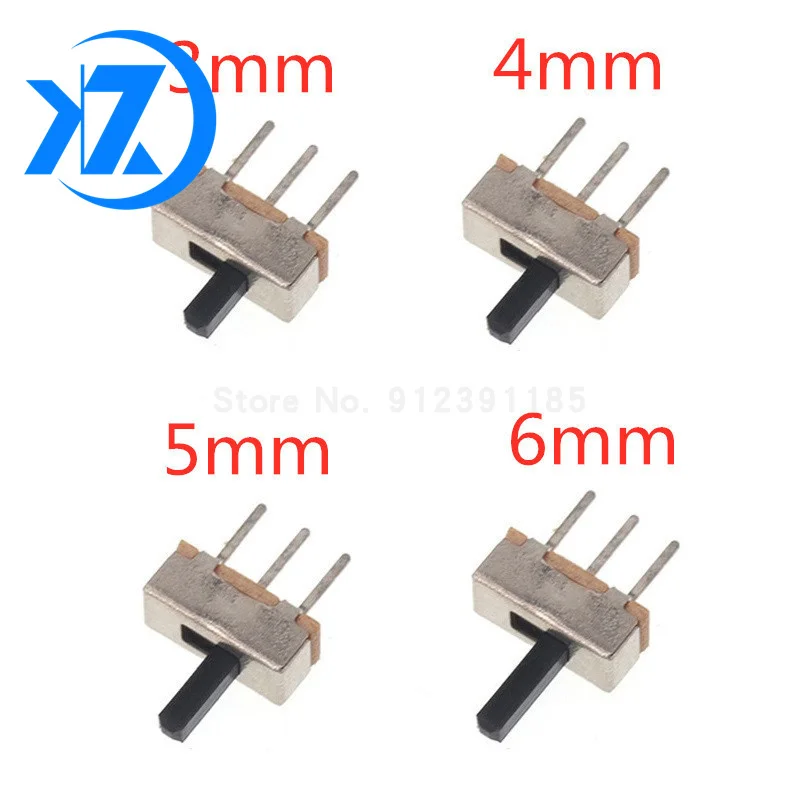 20Pcs SS12D00 Interruptor on-off mini Slide Switch 3pin 1P2T 2 Position High quality toggle switch Handle length:3MM/4MM/5MM/6MM |