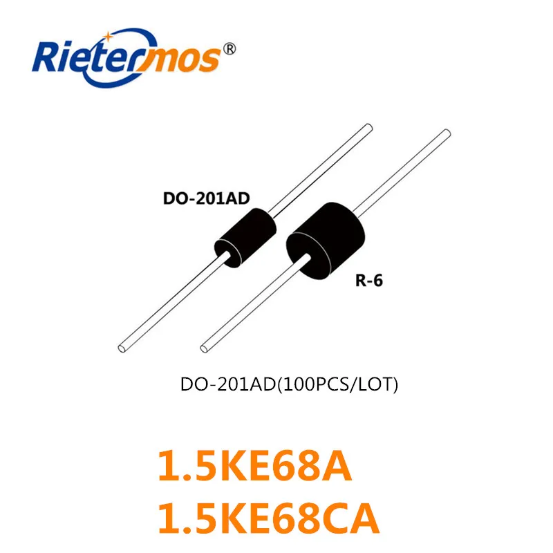 100 шт 1.5KE68A 1.5KE68CA DO 201AD высокого качества|quality high| |