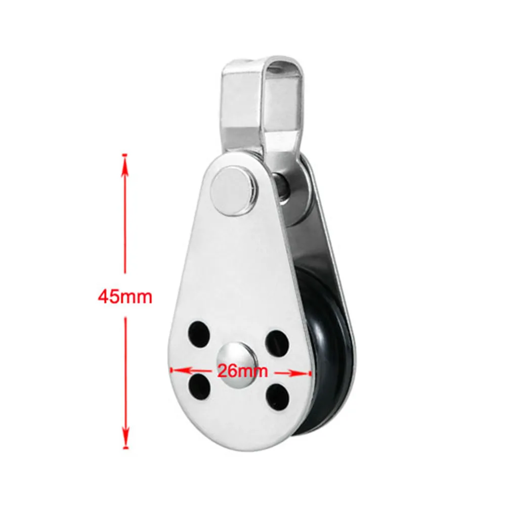 

Canoe Nylon Pulley Block Wear resistant Flexible Removable Pin Bracket Stainless Steel Silver 25mm