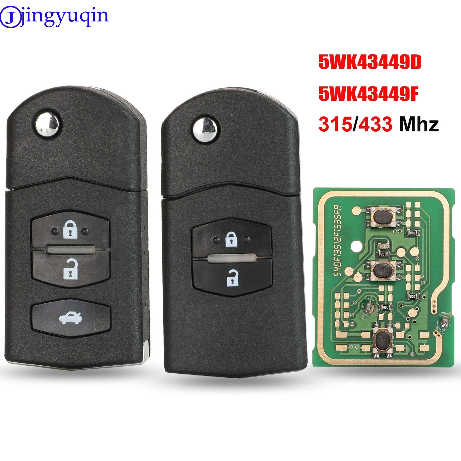 Дистанционный ключ jingyuqin для Mazda M2 Demio M3 Axela M5 Premacy M6 Atenza 5WK43449D или 5WK43449E 5WK43449F