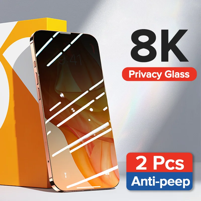 

For IPhone Full Privacy Screen Saver, For IPhone 13 12 Pro Max 11 Pro 9h Peep Proof Tempered Glass, 2-piece Set