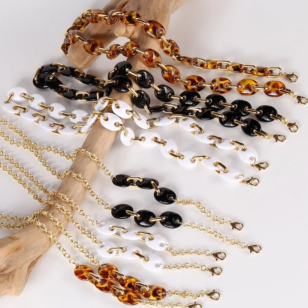 

Newest Fashion Unisex Acrylic Pig Nose Eyeglass Mask Chains Chain Sunglasses Glasses Cord Holder Lanyard Necklace Strap Rope