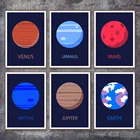 Венера уран Нептун Jupiter Earth детская настенная живопись холст скандинавские постеры и принты настенные картины декор для детской комнаты