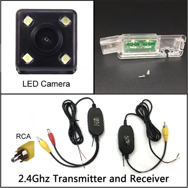 wireless n 4 LED Для Porsche 718 boxster камера заднего вида автомобиля trasera Авто обратный резервный парковка ночного видения водонепроницаемый HD - Название цвета: wireless n 4 LED