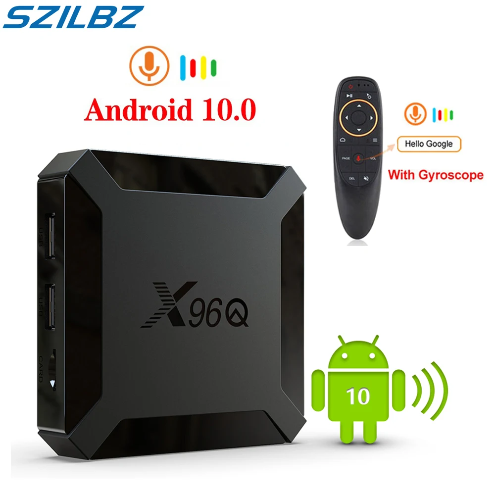 

ТВ-приставка X96Q, Android 10, Allwinner H313, 4 ядра, 2 + 16 ГБ, Netflix
