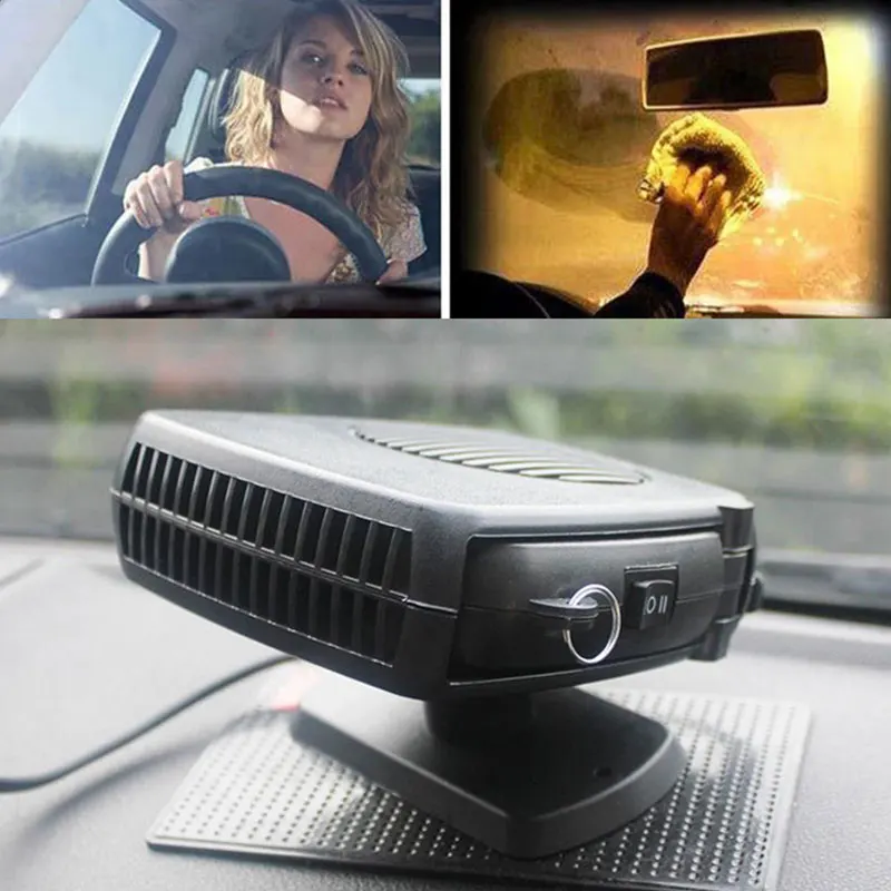

Vehemo 150W Heating Cooling Car Demister Car Heater Auto Durable Vehicle Window Car Fan Dryer Driving Warmer Car Accessories