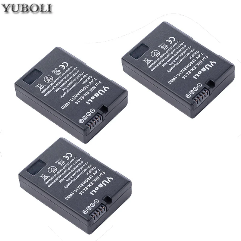 1500 мА/ч, EN-EL14 батареи ENEL14 RU EL14 EL14A Камера Батарея пакет для Nikon D5200 D3100 D3200 D5100 P7000 P7100 MH-24 акумуляторная батарея