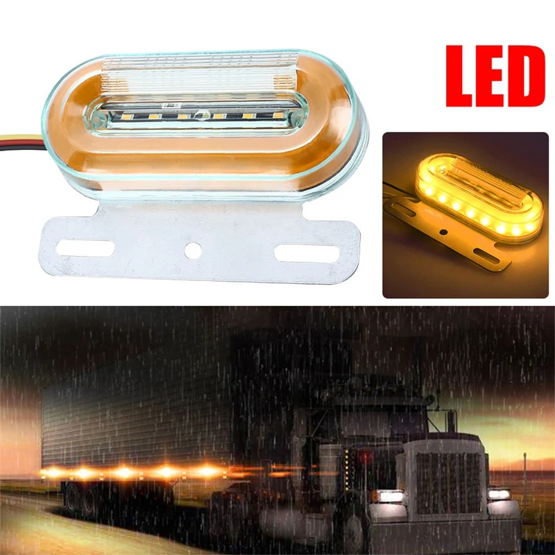 10 шт 24V 12LED бортовой светильник овальные руководство индикатор сигнала подходит