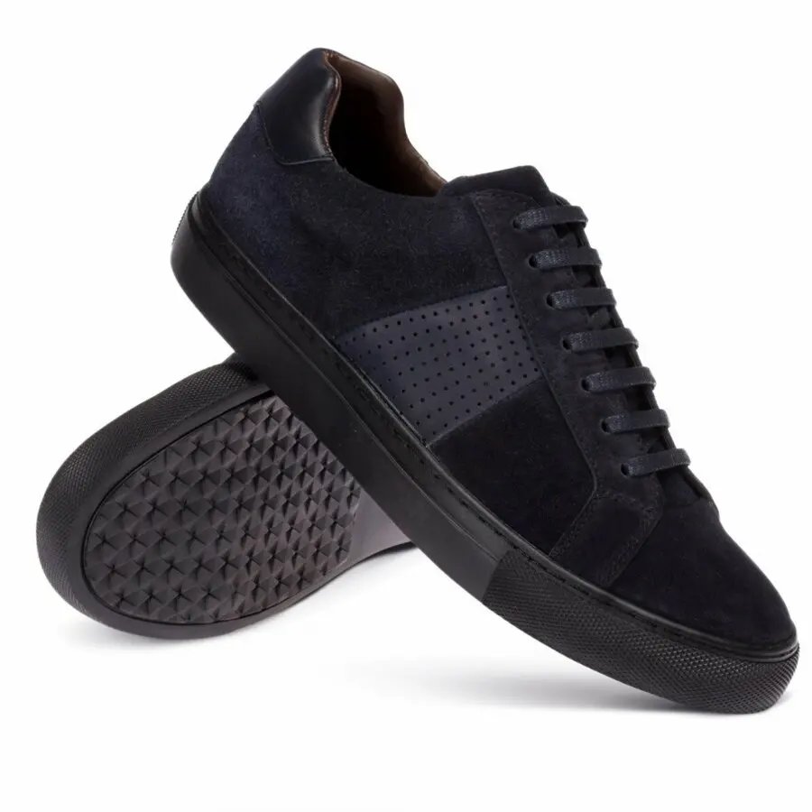 

Sneakers Men Deery, Genuine Suede Navy Blue Men Sneaker