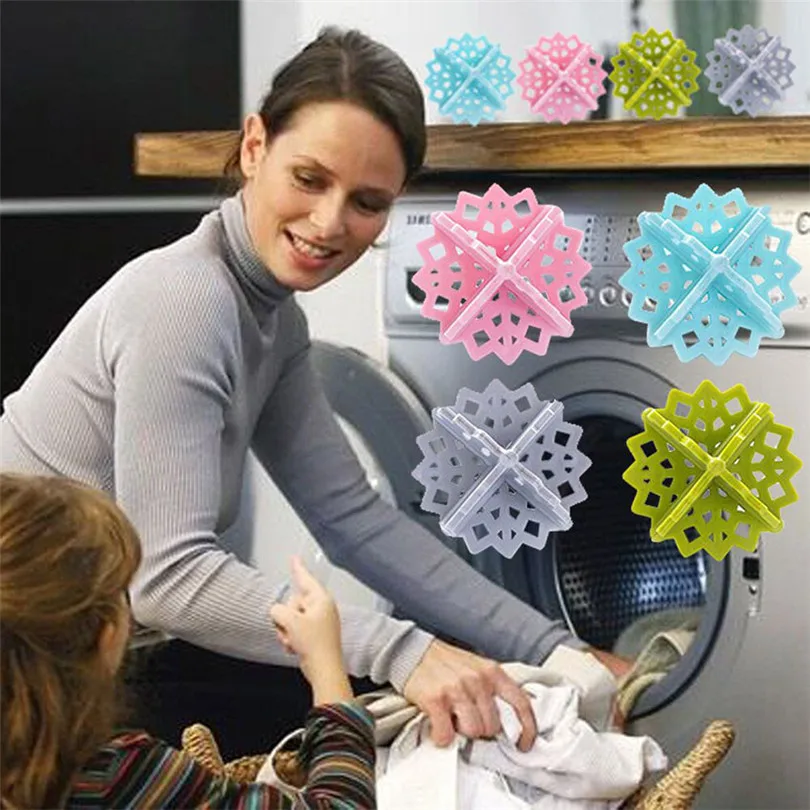 

4pcs Magic Hair Removal Laundry Ball Washing Machine Hair Removal Device Clothes Cleaning Balls washing machine cleaner #4M20