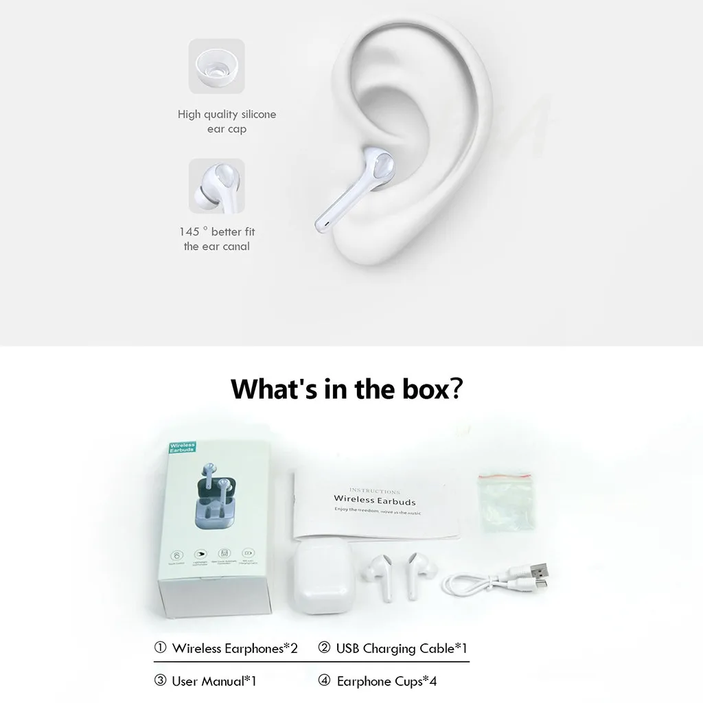 

Wireless Headphone Touch-wireless Bluetooth 5.0 Earphone Earbuds Noise Cancelling Gaming Headset Bluetooth Stereo Headset