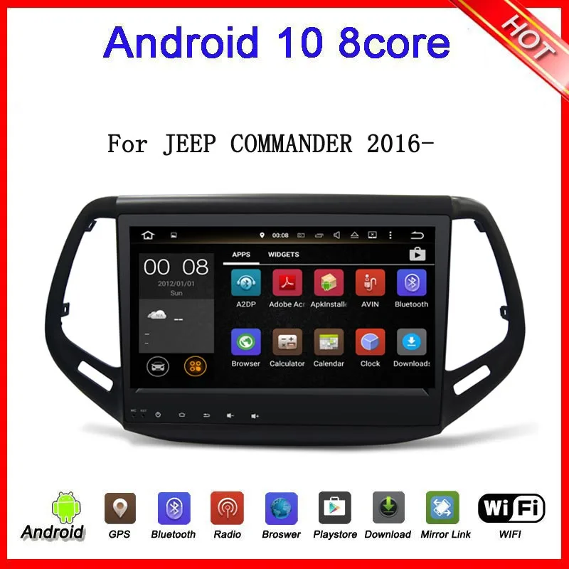 

8core 4+64G Android10 Car multimedia player for JEEP COMMANDER 2016-2019 car radio GPS Navigation headunit audio carplay