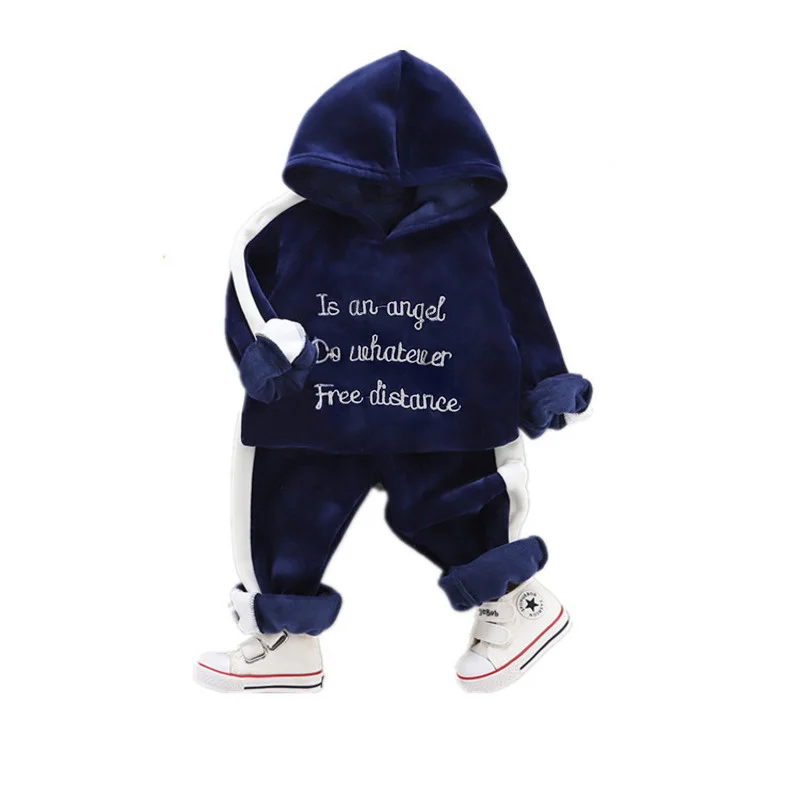 

New Autumn Children Fashion Clothes Baby Boys Girls Letter Hoodie Pants 2pcs/sets Winter Kids Casual Clothing Infant Tracksuits