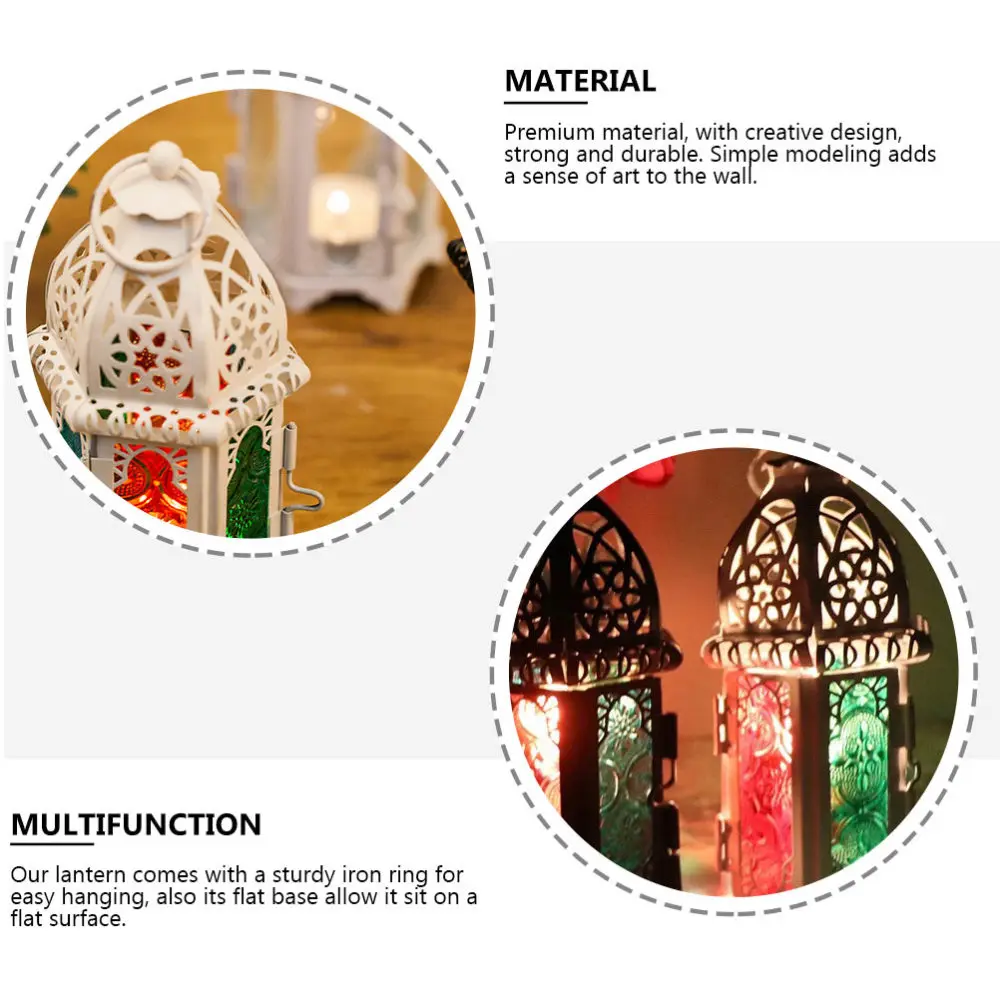 

2pcs Decorative Lamp Holder Candle Lamp Lantern Moroccan Style Tealight Holder