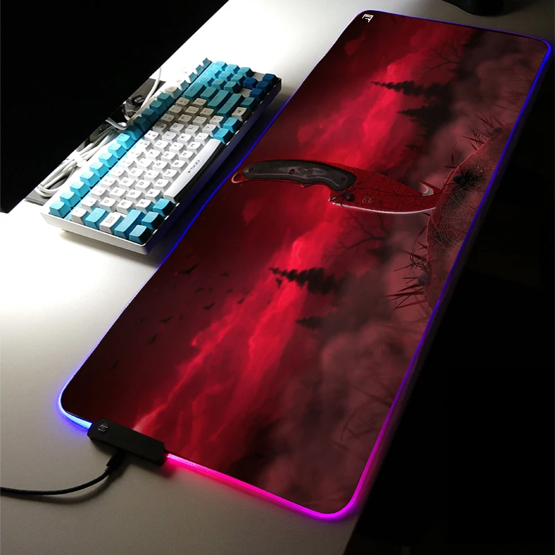 

CS Mouse Pad Rgb Mat Cute Gaming Accessories Pc Gamer Girl Keyboard Wrist Rest Genshin Impact Stitch Solo Leveling Lol Valuing