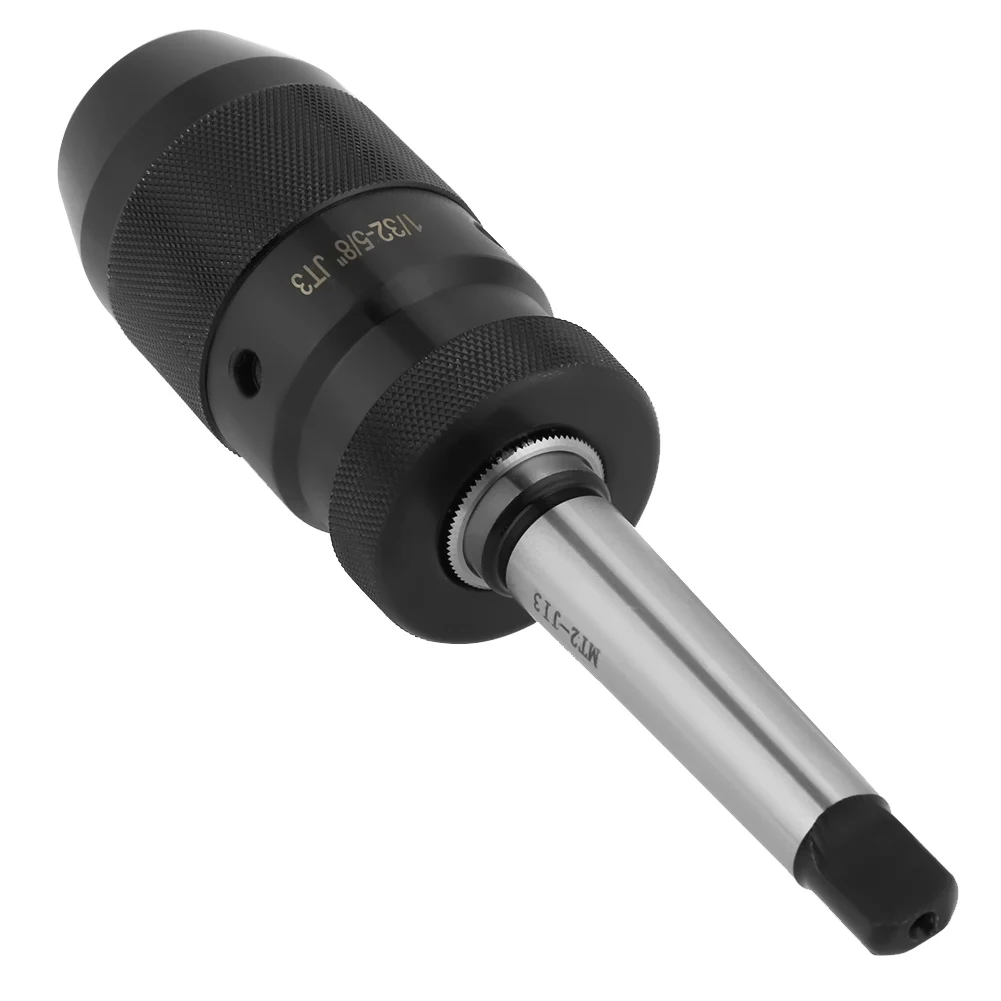 

1-16mm Capacity 45# Steel Self Tighten Keyless Lathe Drill Chuck with MT2-JT3 Taper Arbor Lathe Machine Tools