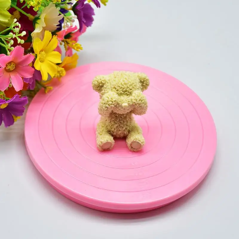 Маленькая вращающаяся подставка для торта с вращающейся платформой вращающиеся