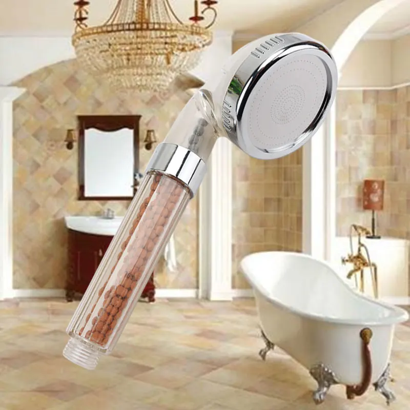 

Water Saving Shower Head Anion SPA Filtration Handheld Nozzle 2 Sizes Supercharger Shower Head Nozzle Bathroom Product