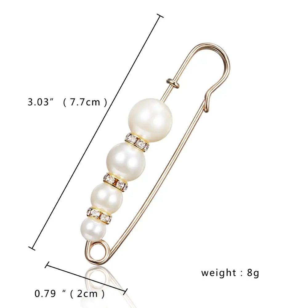 BROOCH 6 RINHOO 1 шт. одежда имитация жемчуга большая брошь свитера Брошь для женщин девушки костюм шпильки корсажный платок пряжка - Окраска металла: BROOCH 6