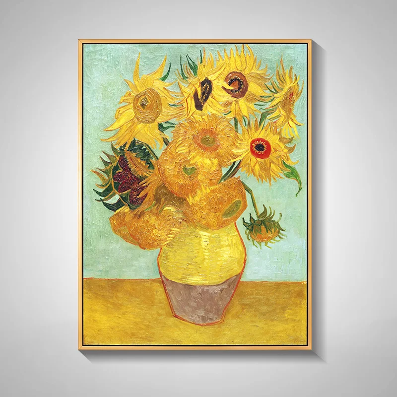 

Hand-Painted Oil Painting Vincent Van Gogh Sunflower Froal Landscape Wall Paintings Art for Living Room Bedroom Decor No Framed