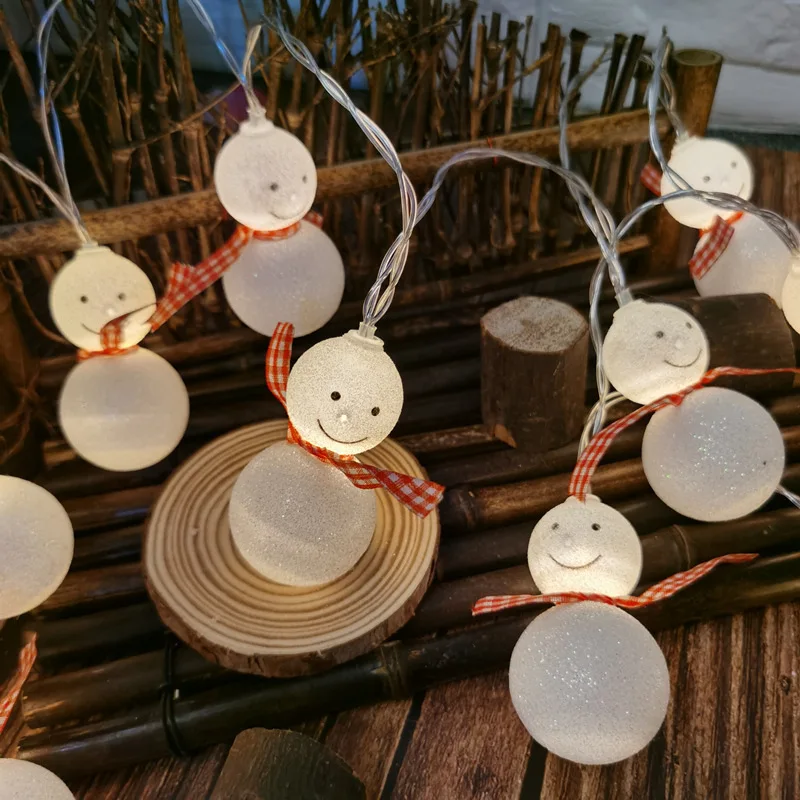 

Cute LED String Lights Snowman Led Light Creative Christmas Garden Party Decoration Indoor Bedroom Window Fashion Decors Luces