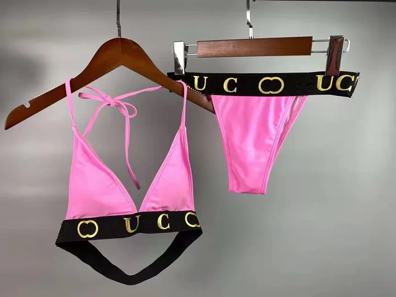 

2021 new sexy bikini swimsuit ladies suit cotton bandage corset bra + thong panties underwear summer style