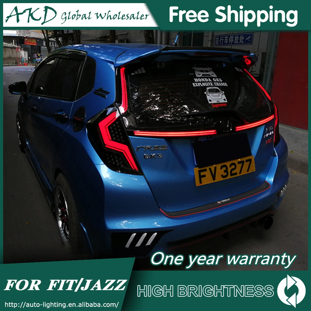 

Задние фары для FIT 2014-2018 Jazz GK5, задние фонари, светодиодные противотуманные фары DRL, дневные ходовые огни Jazz FIT, автомобильные аксессуары