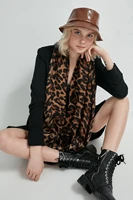 leopard print brown women s shawl model 100 polyester turkish made elegant lovely quality product trend 2021 fashion new style casual womens shawl great product suitable for workplace and everyday use