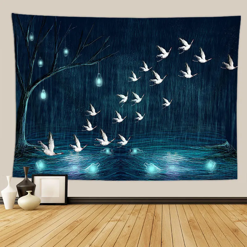 Гобелен с крыльями ангела настенное одеяло простыня настенная роспись тканевый