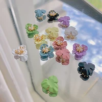100pcslot 11 511 5mm nail retro 3d flower decorations 7colors jewelry alloy spray paint inlaid pearl nail art accessories bulk