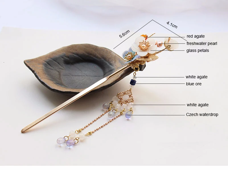 Заколка для волос женская с жемчугом и стеклом | Украшения аксессуары