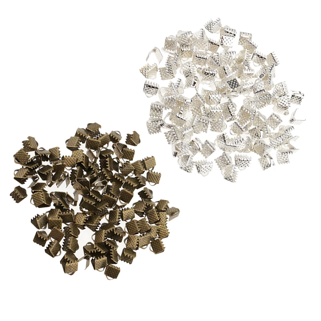 Обжимные застежки для ожерелья сделай сам 200 шт. фурнитура изготовления чокеров