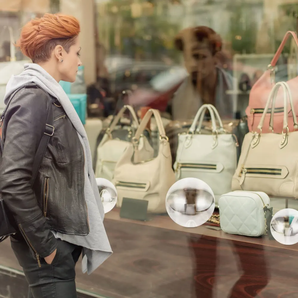 

4pcs Gazing Mirror Surface Hollow Round Sphere Stainless Steel Decor Balls