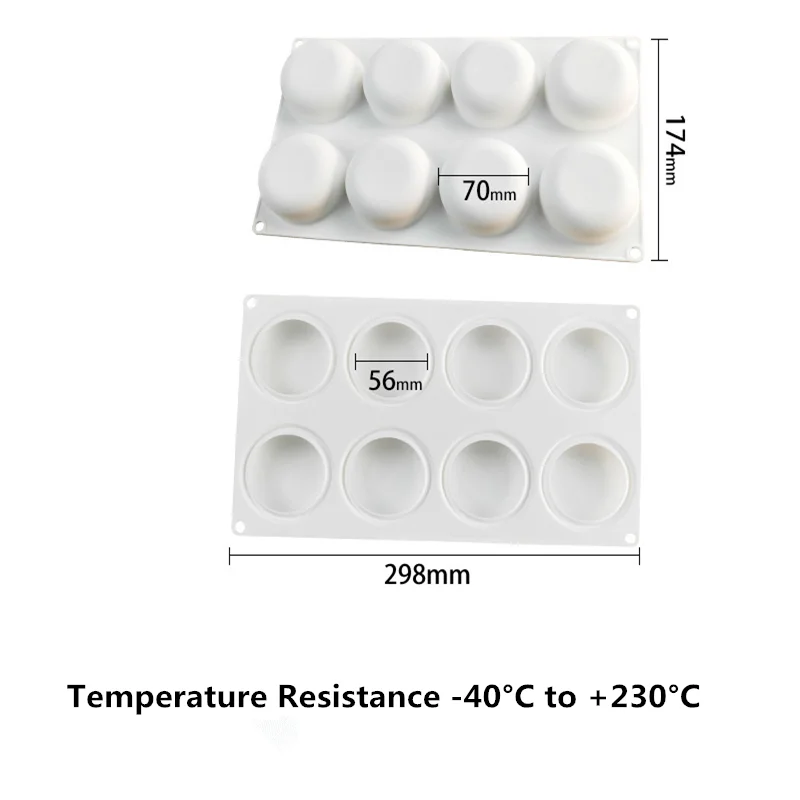 8 полость вокруг формы силиконовая форма для торта выпечки Десерт Мороженое мусс
