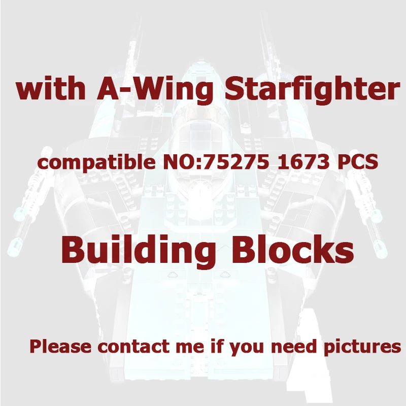 

Новинка 2021, детские строительные блоки, игрушки, совместимые с A-Wing Starfighter 75275, сборные игрушки MOC, детские подарки