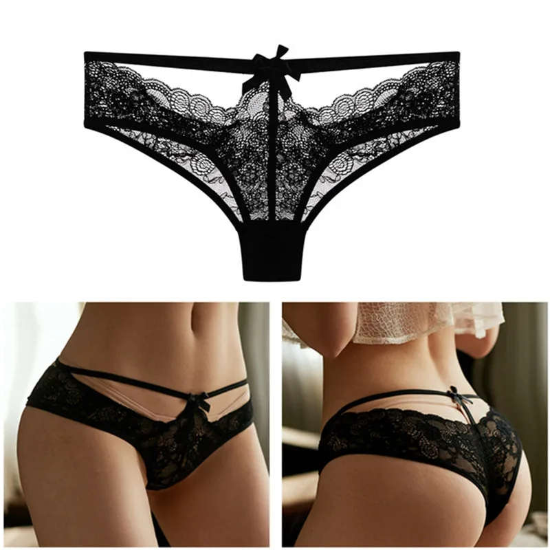 

Women Sexy Lace Transparent Panties Temptation Low Waist Sexy Underwear Female Breathable G Strings Briefs Sexy Lingerie Tangas