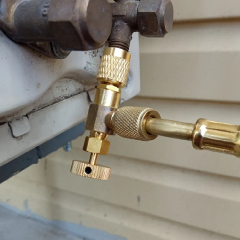 Клапан для зарядки хладагента R22 R410A 1/4 дюйма адаптер безопасности кондиционера