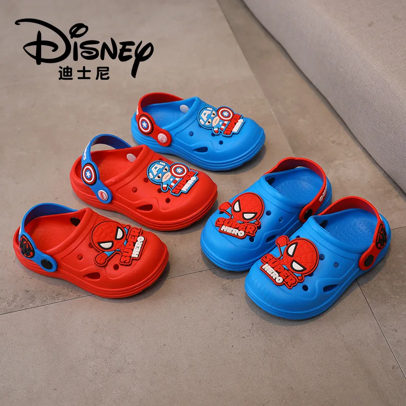 

Classic High Quality Children Sandals 2021 Summer Cool Boys Shoes Big Kids Beach Sneakers Lovely Spiderman Disney Sandals