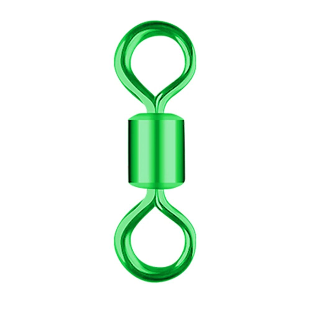 

DNDYUJU 50/100pcs 5Color Bearing Swivel Fishing Connector Barrel Rolling Swivel Hooked Snap Fishhook Lure Fishing Accessories