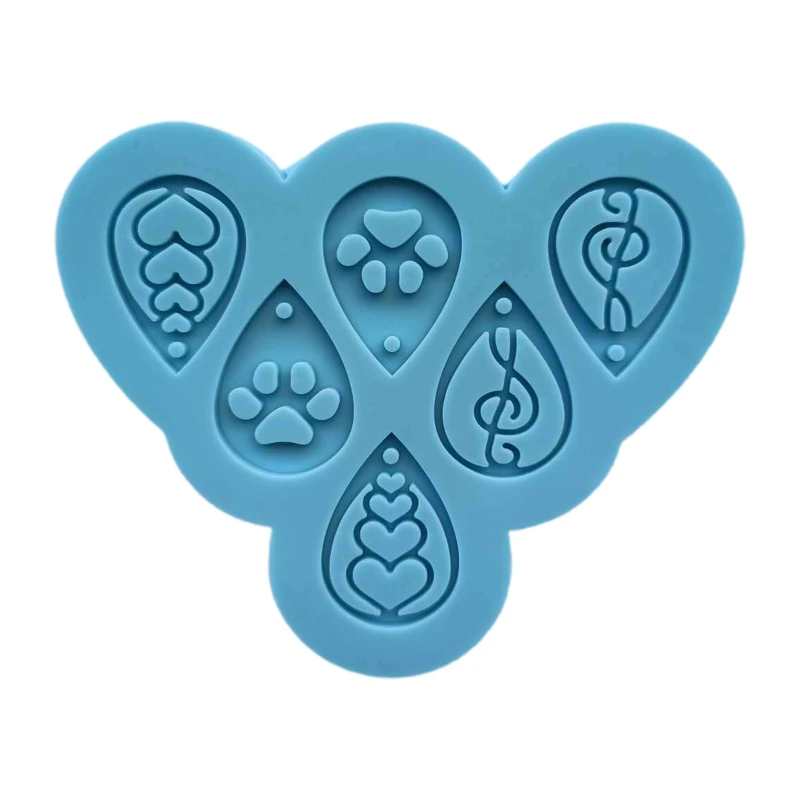 

Earrings Pendant Epoxy Resin Mold Keychain Silicone Mould DIY Crafts Making Tool Q0KE