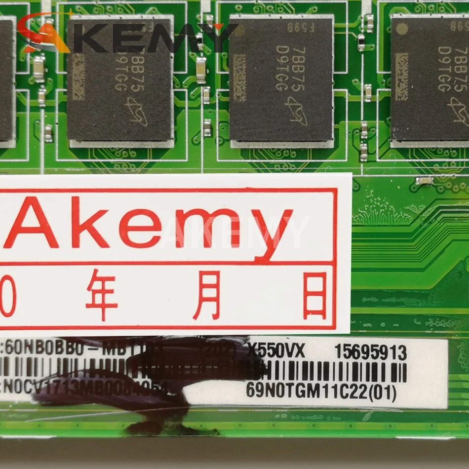 akemy x550vx motherboard for asus x550vx fz50vx fh5900v i7 6700hq gtx950 8gb ram laptop motherboard tested 100 work original free global shipping